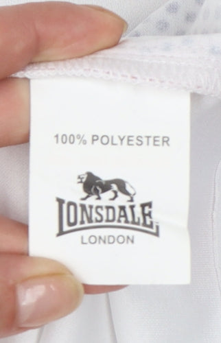 Lonsdale Men’s White Tank Top Large Athletic Sleeveless Sports Vest