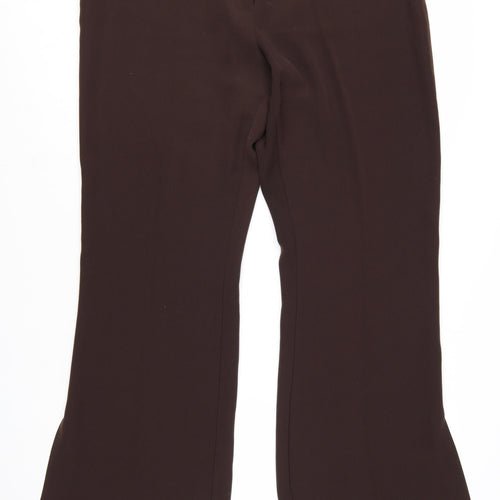 Klass Collection Women's Brown Size 18 Straight Leg Dress Pants