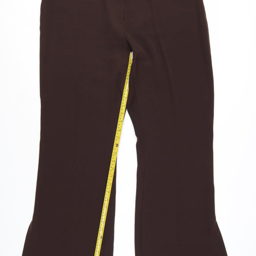 Klass Collection Women's Brown Size 18 Straight Leg Dress Pants
