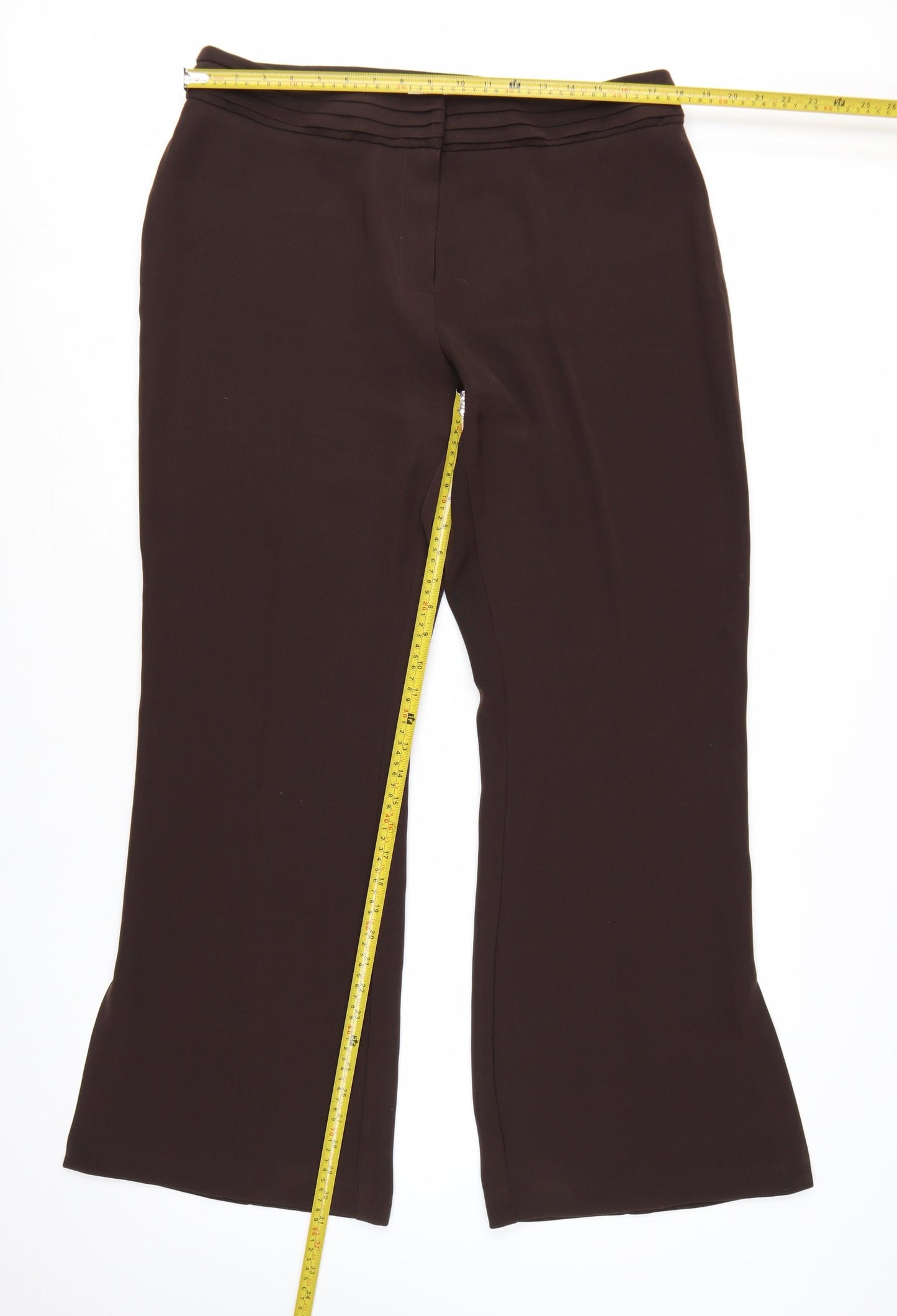 Klass Collection Women's Brown Size 18 Straight Leg Dress Pants