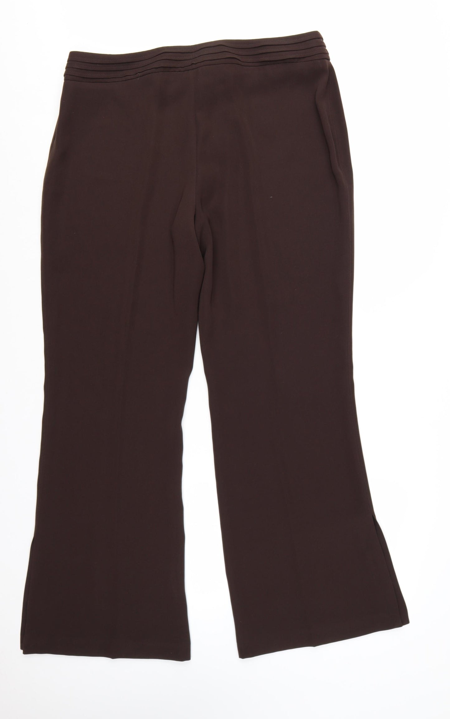 Klass Collection Women's Brown Size 18 Straight Leg Dress Pants