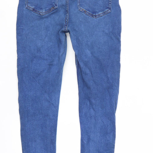 New Look Women’s Blue Hallie Skinny Distressed High Rise Jeans UK 10