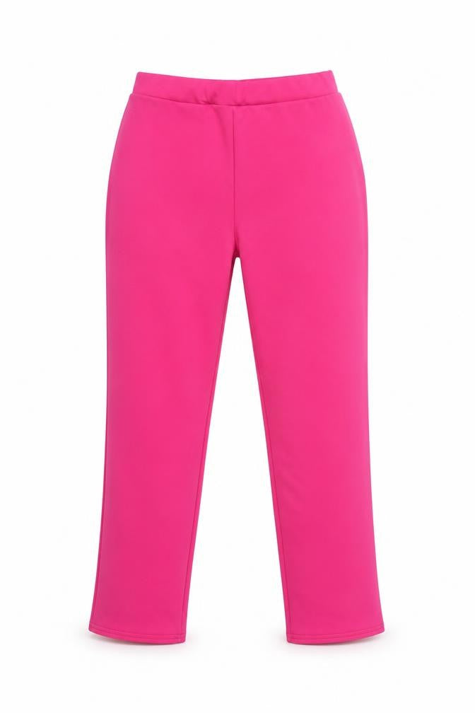 Boohoo Women's Pink Jersey Stretch Trousers Size 14