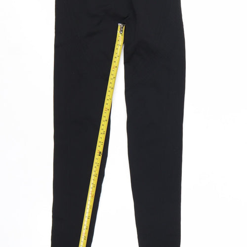 USA Pro Womens Black Seamless Gym Leggings Size 8