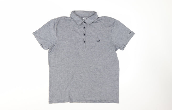 Armani Exchange Men's Grey Cotton Stretch Polo Shirt XL