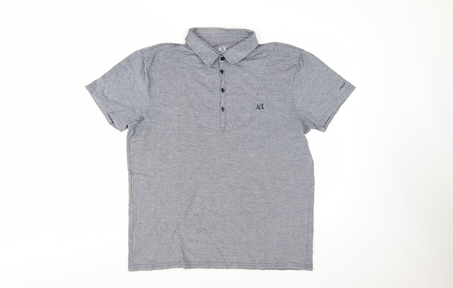 Armani Exchange Men's Grey Cotton Stretch Polo Shirt XL