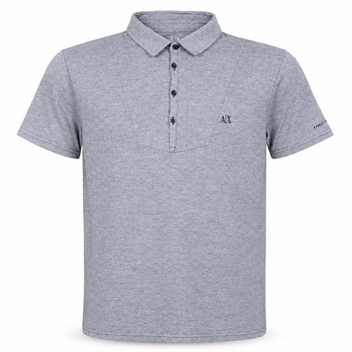 Armani Exchange Men's Grey Cotton Stretch Polo Shirt XL