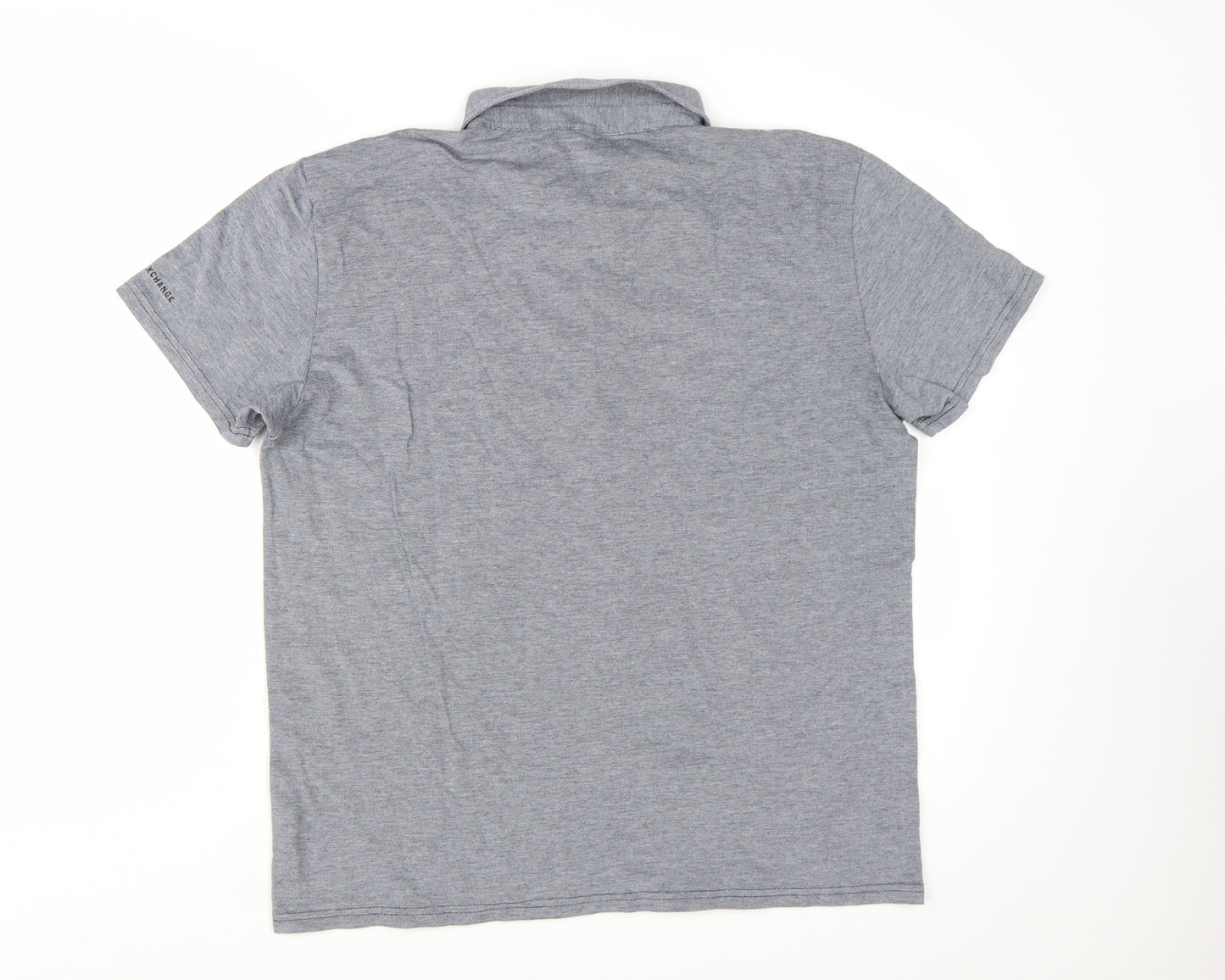 Armani Exchange Men's Grey Cotton Stretch Polo Shirt XL