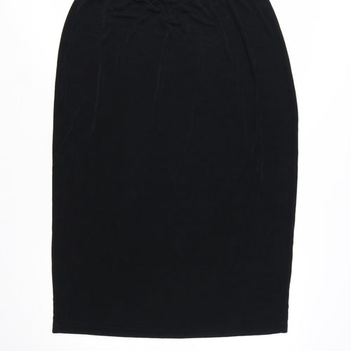 Chico's Women's Black Jersey Pencil Midi Skirt Size 16 Stretch