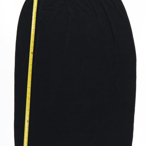 Chico's Women's Black Jersey Pencil Midi Skirt Size 16 Stretch