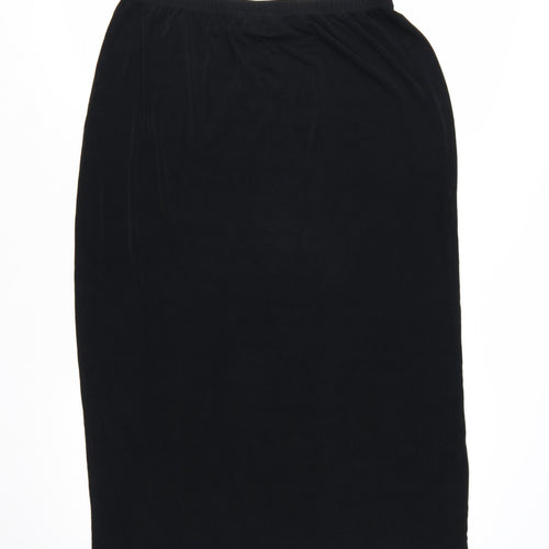 Chico's Women's Black Jersey Pencil Midi Skirt Size 16 Stretch