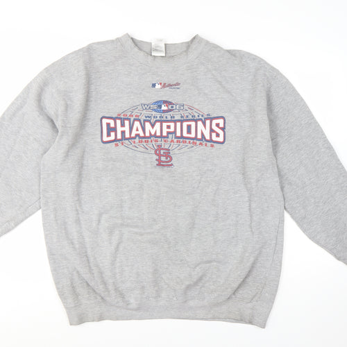 Alstyle Men’s Grey XL Pullover Graphic Print Champions Sweatshirt
