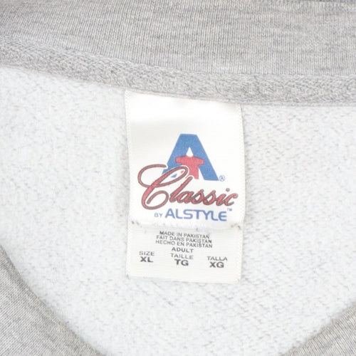 Alstyle Men’s Grey XL Pullover Graphic Print Champions Sweatshirt