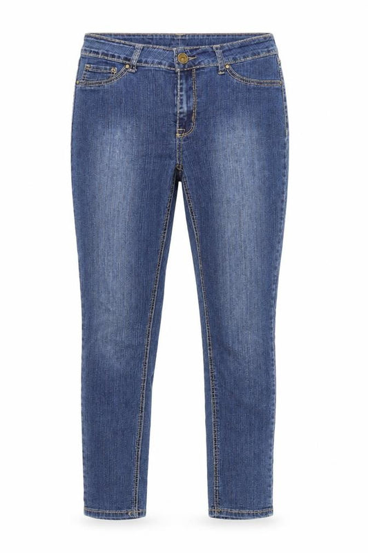 Ruff Hewn Women's Blue Medium Straight Stretch Denim Jeans