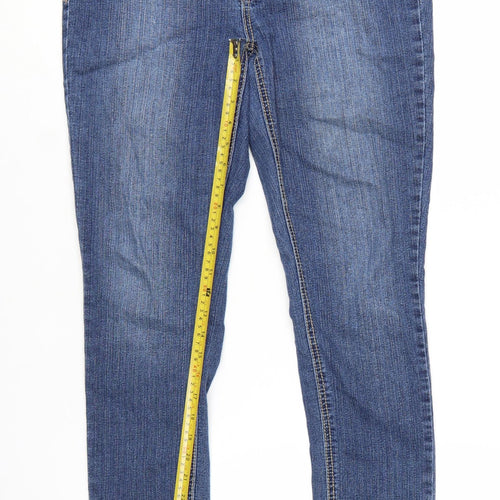 Ruff Hewn Women's Blue Medium Straight Stretch Denim Jeans