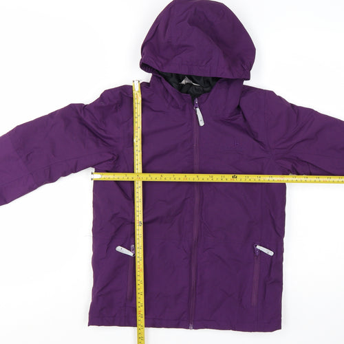 Hi Gear Girls Purple Hooded Rain Coat Jacket 7-8 Years Waterproof Lined