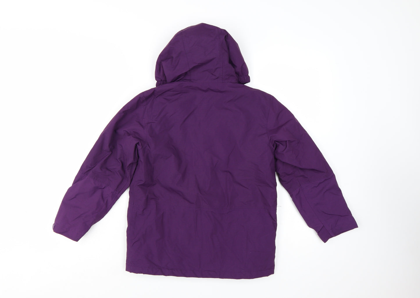 Hi Gear Girls Purple Hooded Rain Coat Jacket 7-8 Years Waterproof Lined