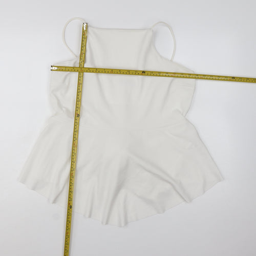 Boohoo Women's White Plus Size 20 Camisole Peplum Tank Top