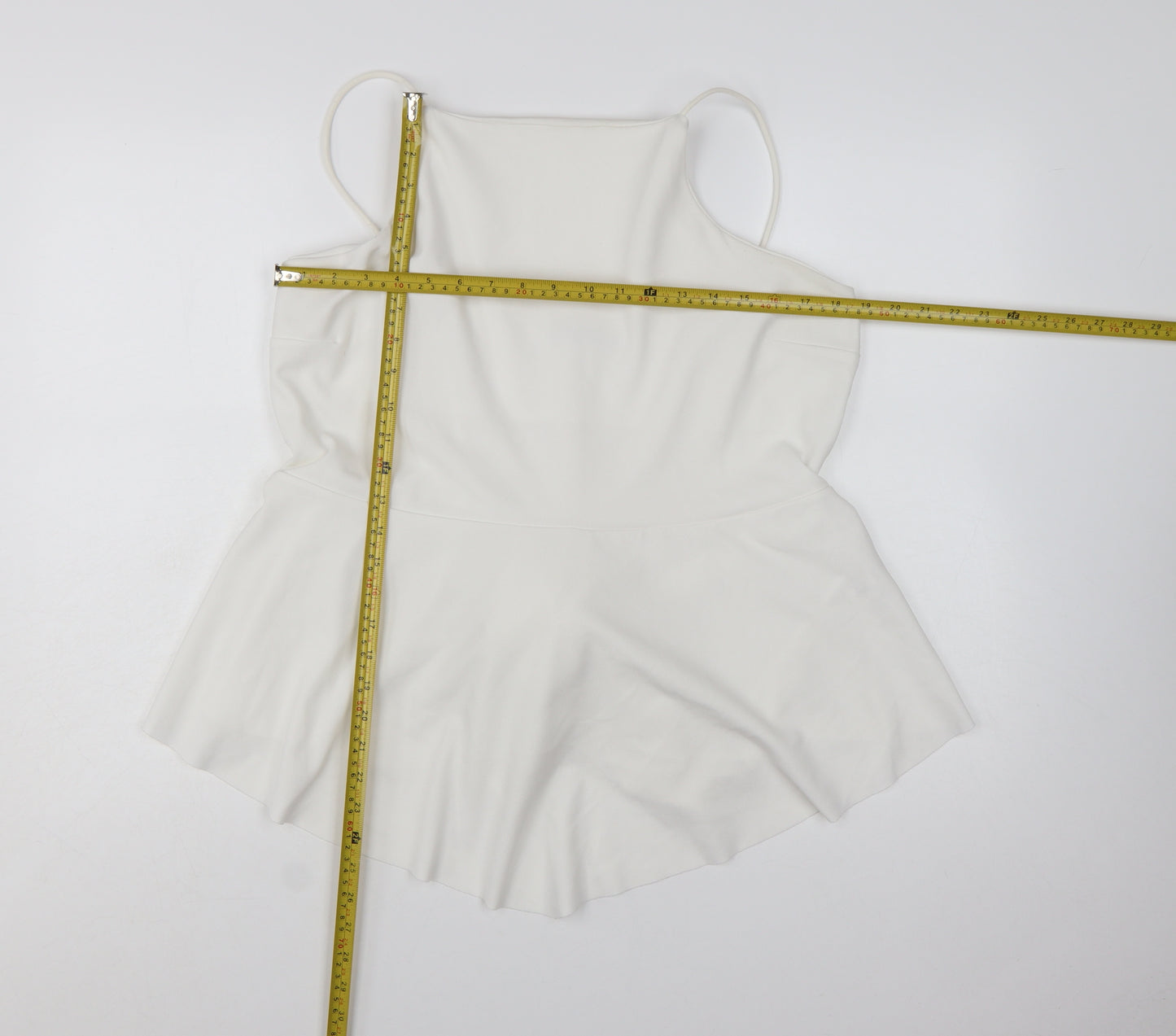 Boohoo Women's White Plus Size 20 Camisole Peplum Tank Top