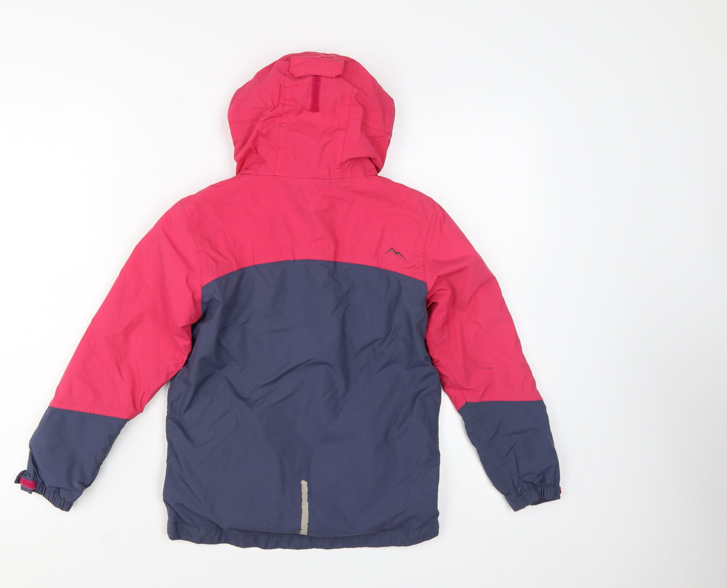 Peter Storm Girls Pink and Blue Waterproof Hooded Rain Jacket 7-8 Years