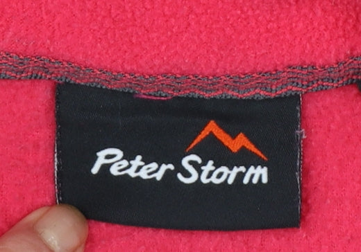 Peter Storm Girls Pink and Blue Waterproof Hooded Rain Jacket 7-8 Years