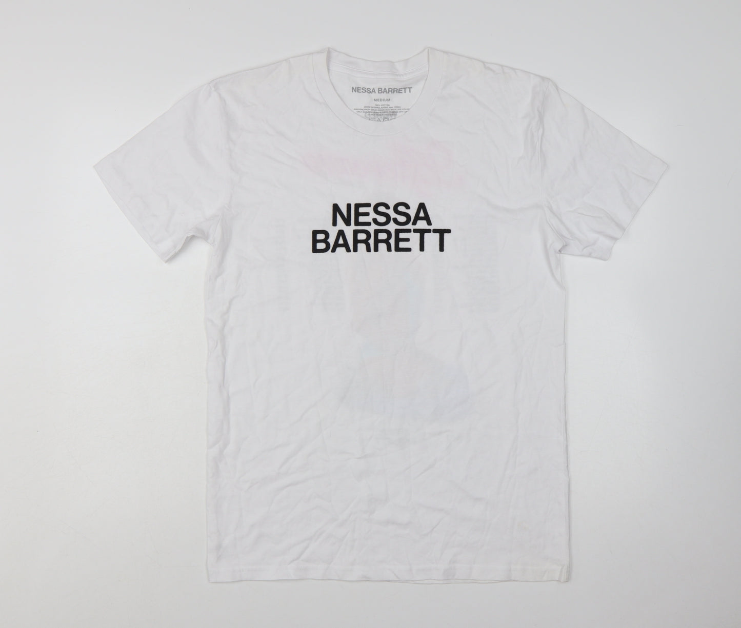 NESSA BARRETT Women’s White Medium Tour T-Shirt 100% Cotton