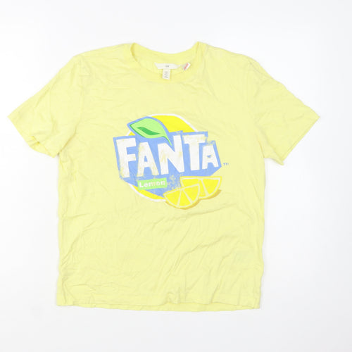 H&M Women’s Yellow Fanta Lemon Graphic T-Shirt Size S
