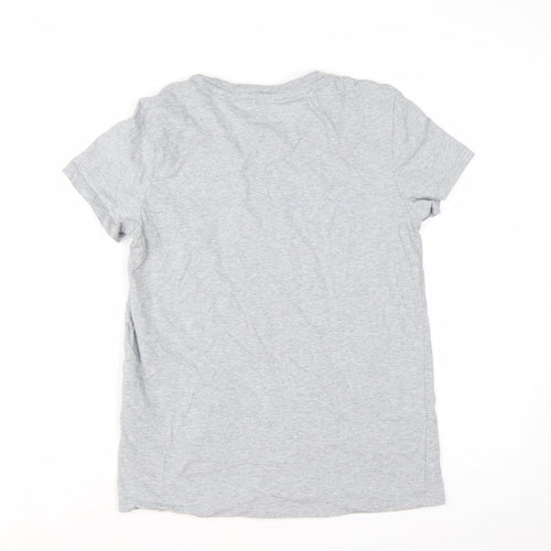 Levi's Women's Grey Floral Logo Cotton T-Shirt Size S