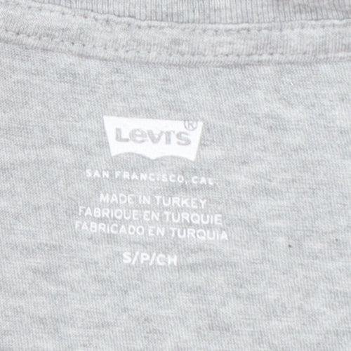 Levi's Women's Grey Floral Logo Cotton T-Shirt Size S