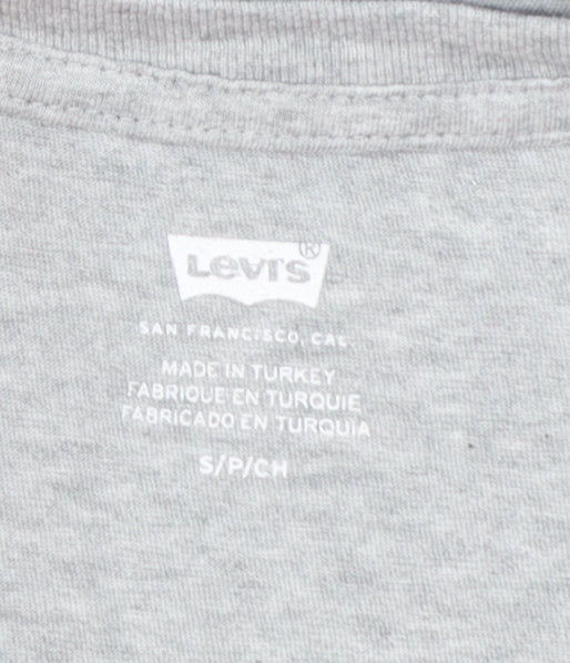 Levi's Women's Grey Floral Logo Cotton T-Shirt Size S
