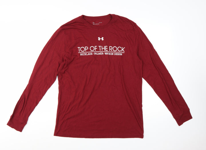 Under Armour Men's Red Long Sleeve Graphic T-Shirt Size L