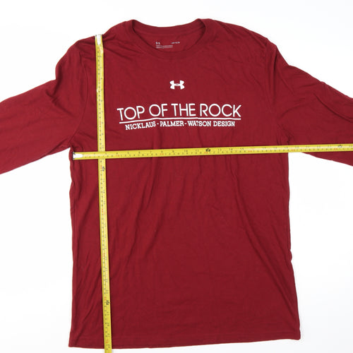 Under Armour Men's Red Long Sleeve Graphic T-Shirt Size L