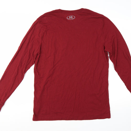Under Armour Men's Red Long Sleeve Graphic T-Shirt Size L