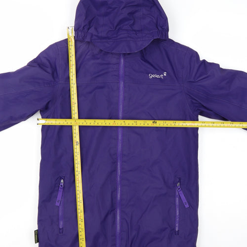 Gelert Girls Purple Waterproof Hooded Rain Coat Jacket 11-12 Years