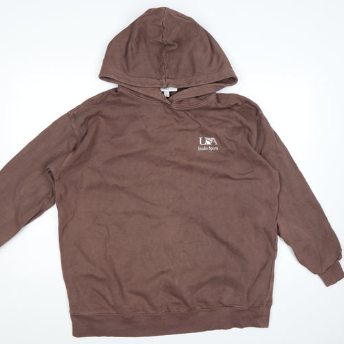 Marks and Spencer Women Brown Pullover Hoodie Medium USA Studio Sports