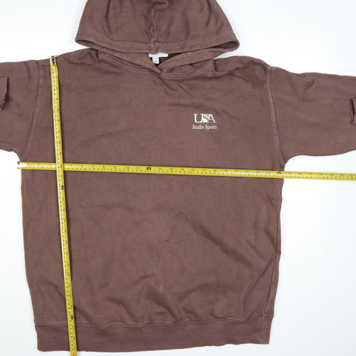 Marks and Spencer Women Brown Pullover Hoodie Medium USA Studio Sports