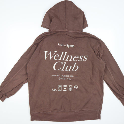 Marks and Spencer Women Brown Pullover Hoodie Medium USA Studio Sports