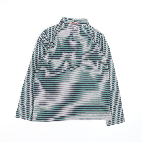 Joules Boys Blue Stripe 1/4 Zip Cotton Jumper 11-12 Years