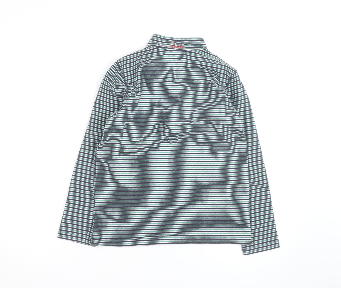 Joules Boys Blue Stripe 1/4 Zip Cotton Jumper 11-12 Years