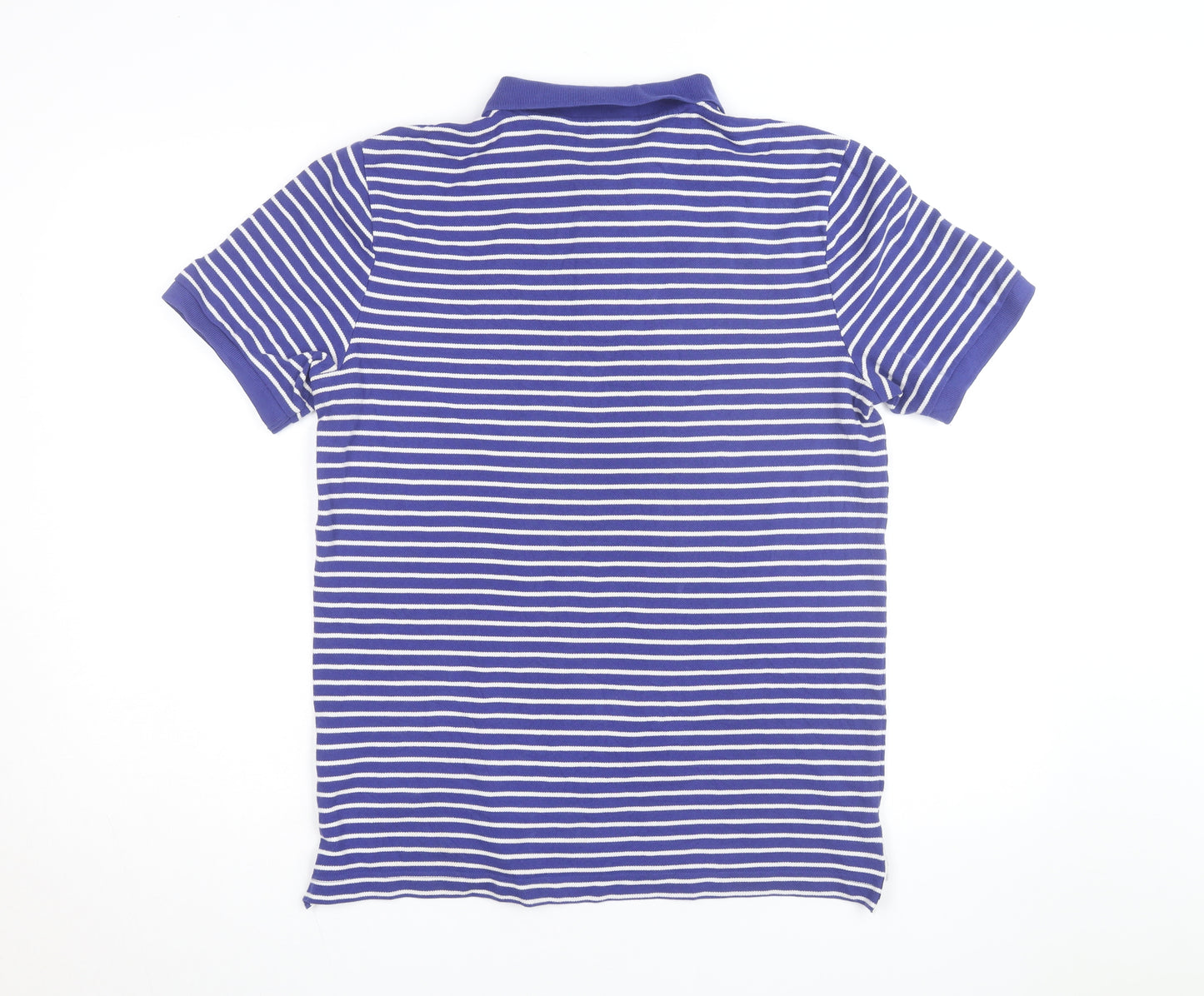 Nike Men's Blue Striped Polo Shirt Size M Regular Fit