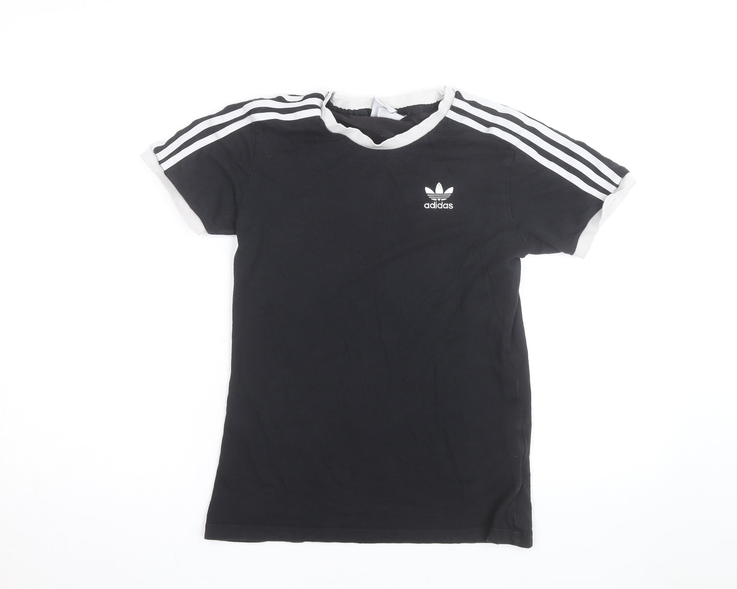 Adidas Womens Black Short Sleeve Cotton Adidas Originals T-Shirt Size 8