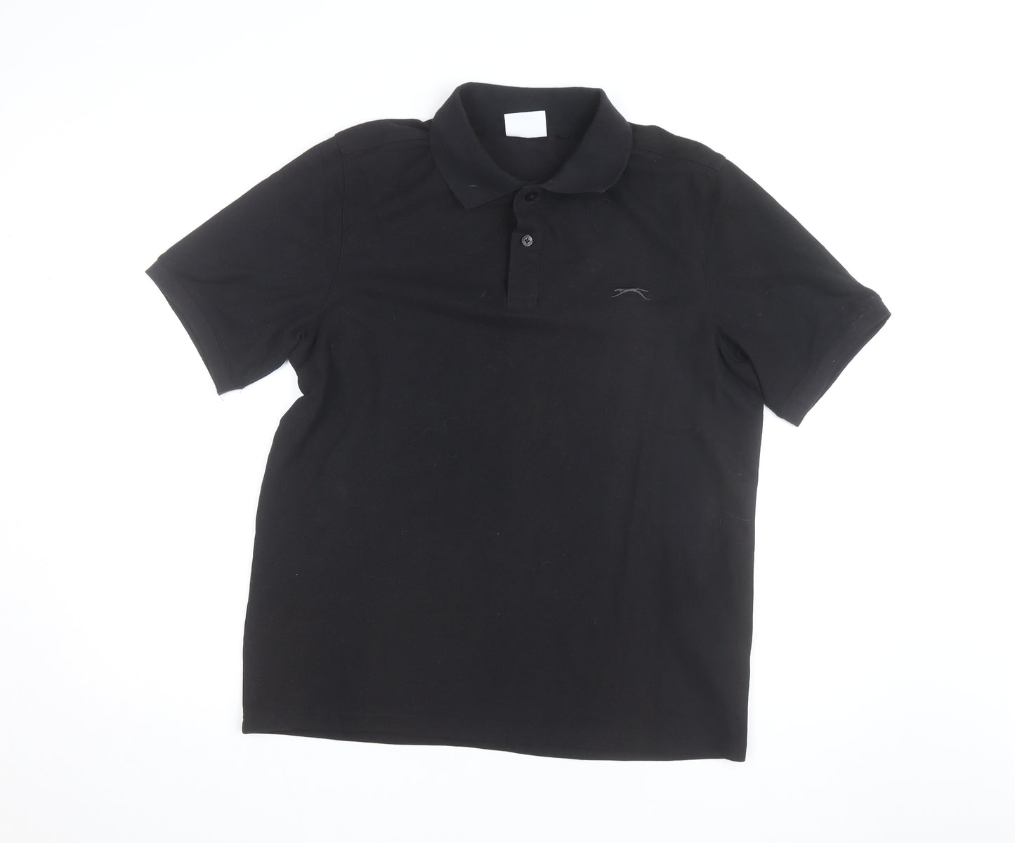 Slazenger Men's Black Polo Shirt Size L Classic Fit