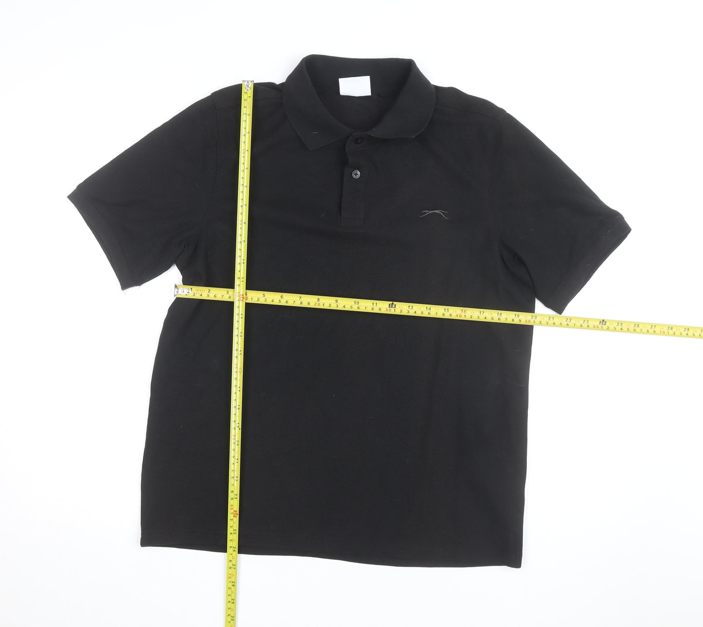 Slazenger Men's Black Polo Shirt Size L Classic Fit