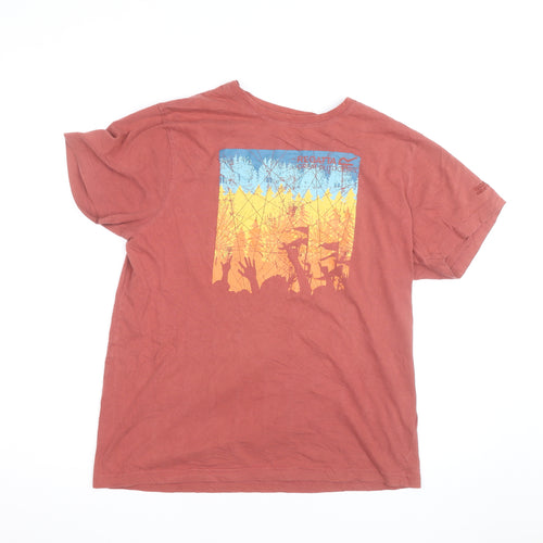 Regatta Mens Brown Graphic Outdoor Crew Neck Cotton T-Shirt Size L