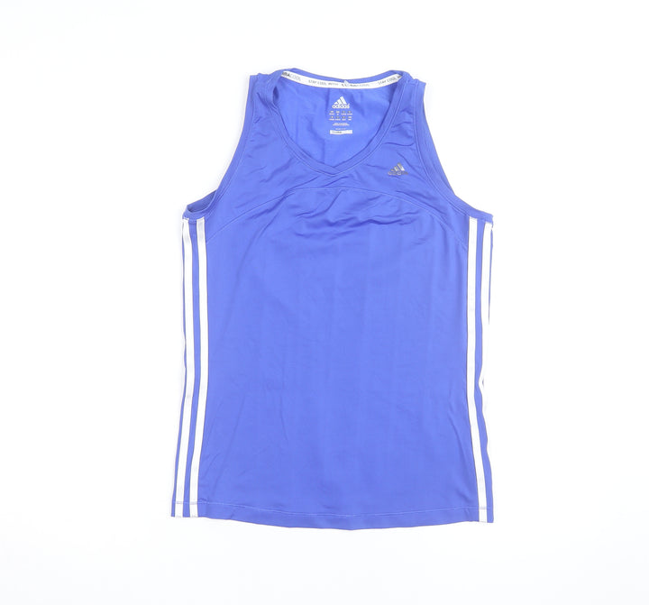 Adidas Womens Blue ClimaCool Tank Top Size M Breathable Gymwear