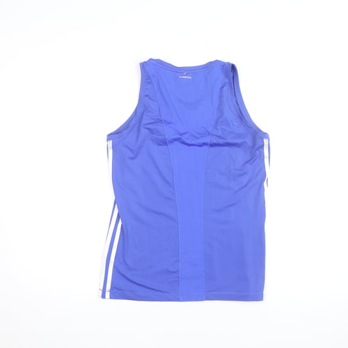 Adidas Womens Blue ClimaCool Tank Top Size M Breathable Gymwear