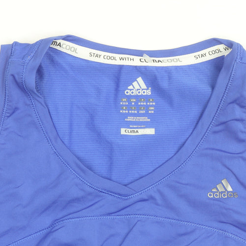 Adidas Womens Blue ClimaCool Tank Top Size M Breathable Gymwear