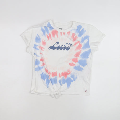 Levi's Girls Multicoloured Tie-Dye Logo Cropped T-Shirt 12-13 Years