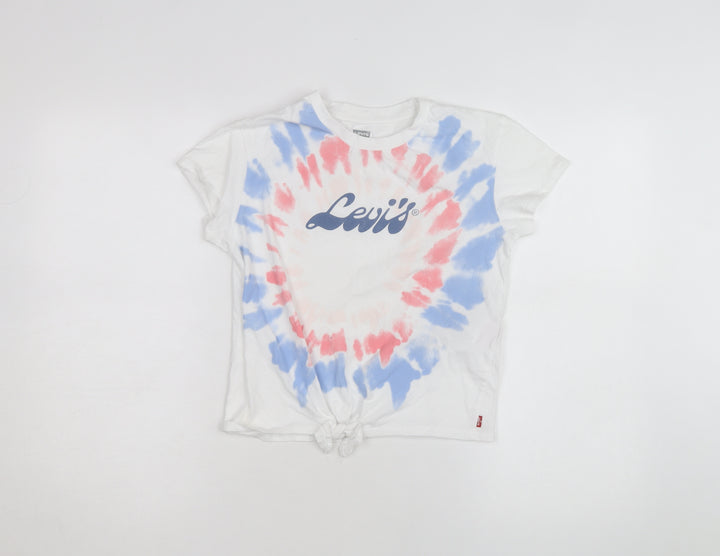 Levi's Girls Multicoloured Tie-Dye Logo Cropped T-Shirt 12-13 Years