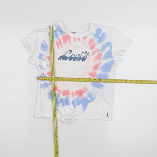 Levi's Girls Multicoloured Tie-Dye Logo Cropped T-Shirt 12-13 Years